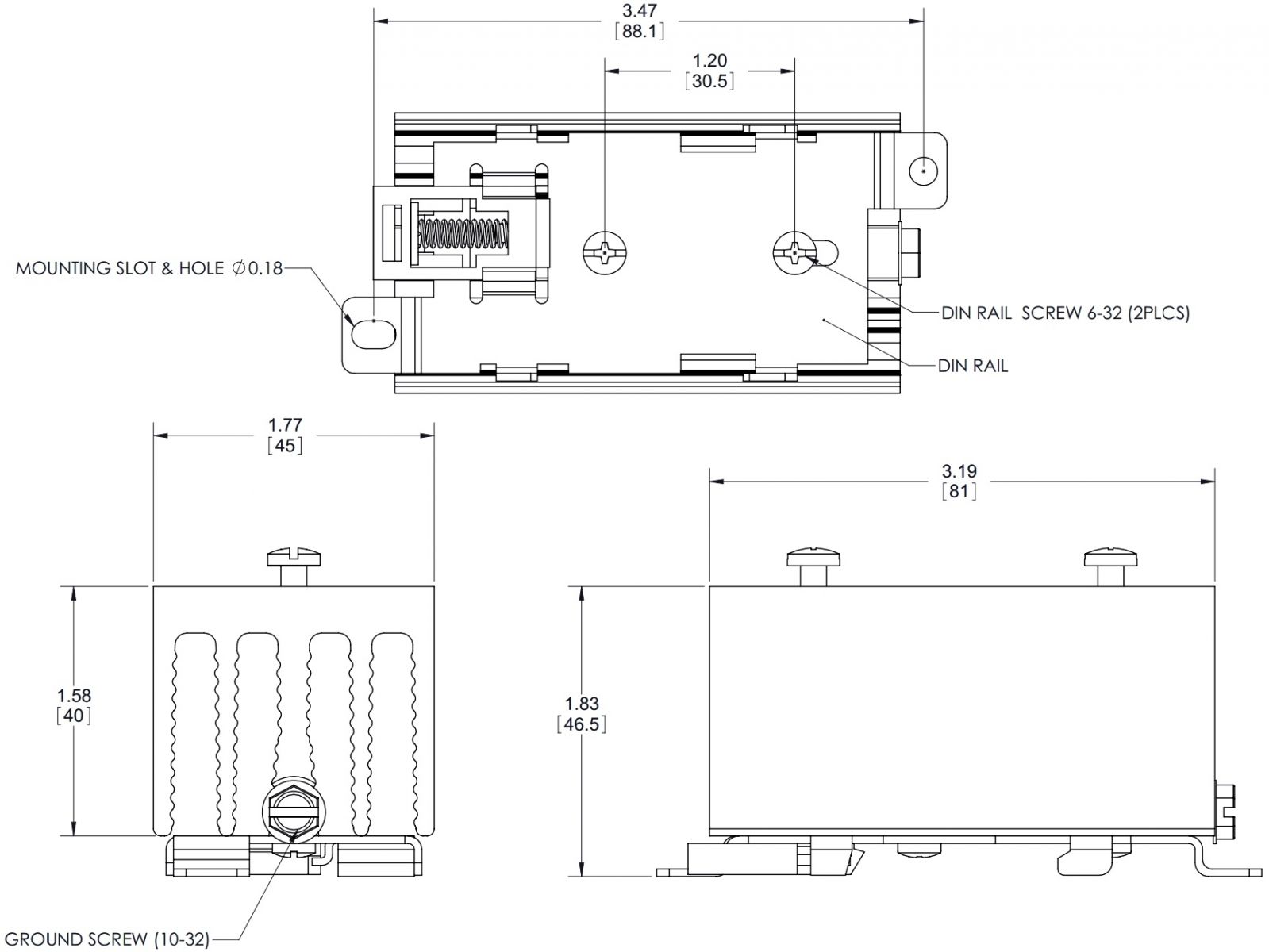 גוף קירור לממסר מצב מוצק CRYDOM SSR HS301DR
